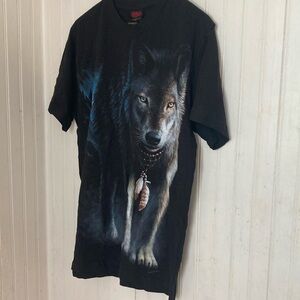 Spiral Wolf Tee Shirt Sz M